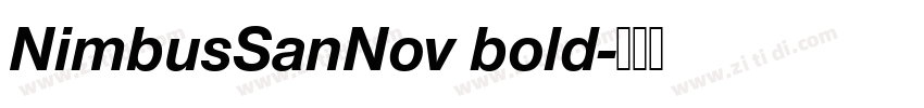 NimbusSanNov bold字体转换